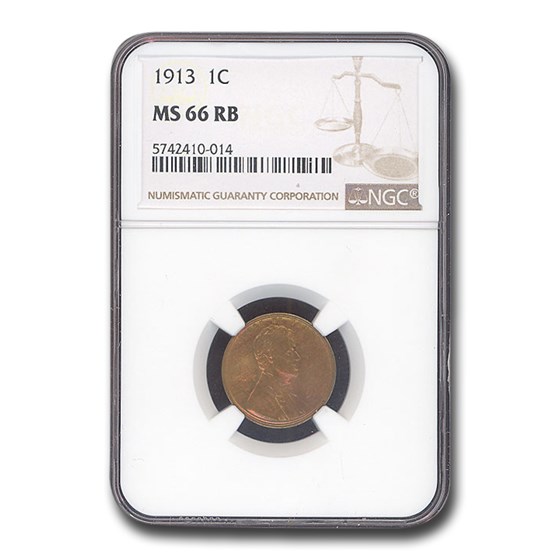 1913 Lincoln Cent MS-66 NGC (Red/Brown) 1913 Lincoln Cent MS-66 NGC (Red/Brown)